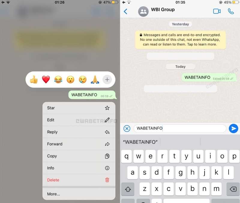 WhatsApp разрешит редактировать сообщения: как это будет работать